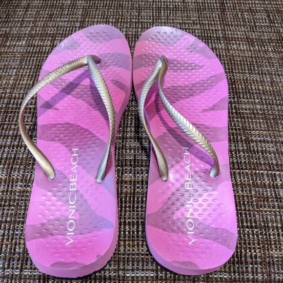 vionic pink flip flops
